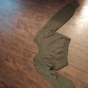 Green Cropped Sweater